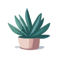 kaktus i en pott. ai generativ illustration i en platt stil png