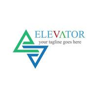 Lift and elevator logo design minimal logotype vector template