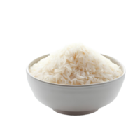 cuenco de arroz, aislado en transparente antecedentes con vacío espacio ai generado png