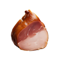 Smoked ham isolated on a transparent background AI Generated png