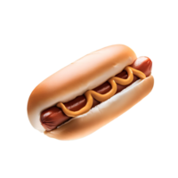 Hot dog isolated on transparent background AI Generated png