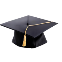 College graduation cap isolated on transparent background with empty space AI Generated png