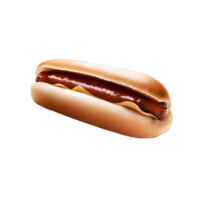 Hot dog isolated on transparent background AI Generated png
