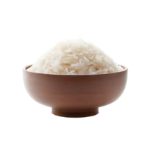 kom van rijst, geïsoleerd Aan transparant achtergrond met leeg ruimte ai gegenereerd png