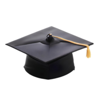 College graduation cap isolated on transparent background with empty space AI Generated png