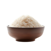 cuenco de arroz, aislado en transparente antecedentes con vacío espacio ai generado png