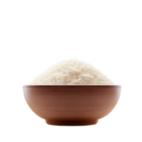 tigela do arroz, isolado em transparente fundo com esvaziar espaço ai gerado png