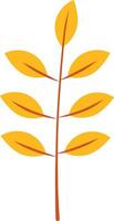 Yellow Autumn Leaf Element vector