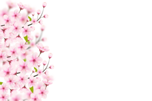 Cerise fleur branche avec Sakura fleur. Cerise fleurir. Cerise bourgeon. rose Sakura fleur png