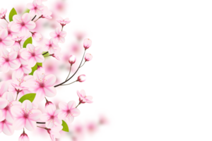 ciliegia fiorire ramo con sakura fiore. ciliegia fiore. ciliegia germoglio. rosa sakura fiore png