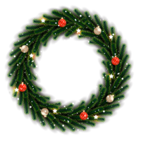 Christmas wreath design merry christmas door decoration element with christmas ball ribbon and snowflake and star png