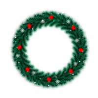 Christmas wreath design merry christmas door decoration element with christmas ball ribbon and snowflake and star png