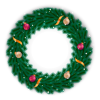 Natale ghirlanda design allegro Natale porta decorazione elemento con Natale palla nastro e fiocco di neve e stella png