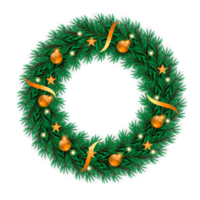 christmas wreath design merry christmas door decoration element with christmas ball ribbon and snowflake and star png