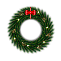 christmas wreath design merry christmas door decoration element with christmas ball ribbon and snowflake and star png