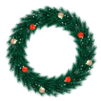 Kerstmis krans ontwerp vrolijk Kerstmis deur decoratie element met Kerstmis bal lint en sneeuwvlok en ster png