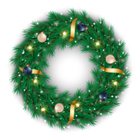 Natal guirlanda Projeto alegre Natal porta decoração elemento com Natal bola fita e floco de neve e Estrela png