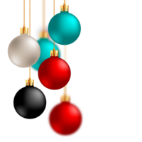 Kerstmis bal decoratie verzameling realistisch stijl en verschillend kleur elegant Kerstmis ballen en ornamenten png