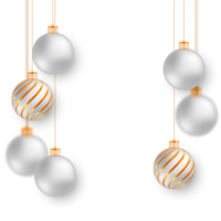 Weihnachten Ball Dekoration Sammlung realistisch Stil und anders Farbe elegant Weihnachten Bälle und Ornamente png