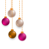 Weihnachten Ball Dekoration Sammlung realistisch Stil und anders Farbe elegant Weihnachten Bälle und Ornamente png