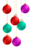 christmas ball decoration collection realistic style and different color elegant christmas balls and ornaments png