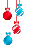 christmas ball decoration collection realistic style and different color elegant christmas balls and ornaments png