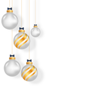 jul boll dekoration samling realistisk stil och annorlunda Färg elegant jul bollar och ornament png