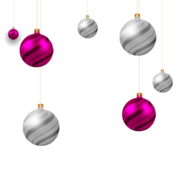 Weihnachten Ball Dekoration Sammlung realistisch Stil und anders Farbe elegant Weihnachten Bälle und Ornamente png