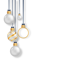 Noël Balle décoration collection réaliste style et différent Couleur élégant Noël des balles et ornements png