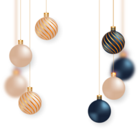 christmas ball decoration collection realistic style and different color elegant christmas balls and ornaments png