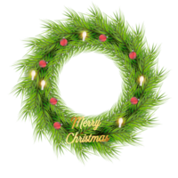 Navidad guirnalda decoración con Navidad pelota y pino rama y Navidad estrella png