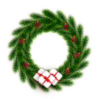 Natale ghirlanda decorazione con Natale palla e pino ramo e Natale stella png