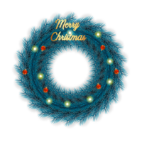 Christmas wreath decoration with Christmas ball and pine branch and Christmas star png