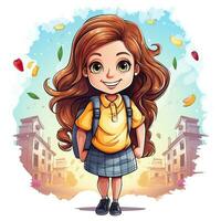 Back to school theme, Back to school realistic style high quality ai image generated photo