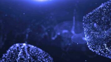 abstrait animation de bleu Contexte ADN video