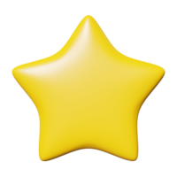 gold star 3d render element so cute png