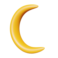 3d golden moon png