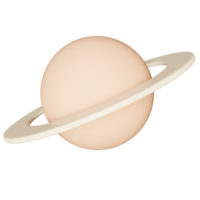 planeta Saturno 3d elemento png