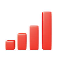 chart graph 3d render set ,graph 3d element png