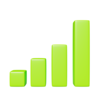 chart graph 3d render set ,graph 3d element png