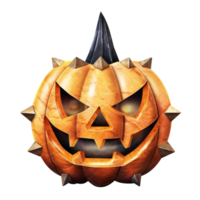 ai generativ Aquarell Jack Ö Laterne Halloween Kürbis auf transparent Hintergrund png