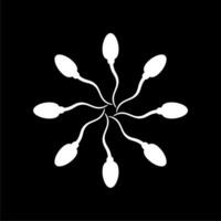 Silhouette of the Spermatozoa for Icon, Symbol, Art Illustration, Pictogram, Apps, Website, Logo Type or Graphic Design Element. Vector Illustration