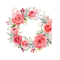 Watercolor Floral Flower Design, AI Generated png