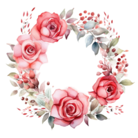 Watercolor Floral Flower Design, AI Generated png