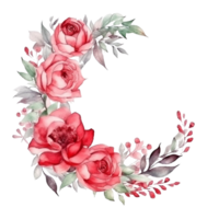 Watercolor Floral Flower Design, AI Generated png