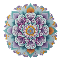 mandala design, färgrik mandala design, ai genererad png