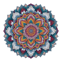 mandala projeto, colorida mandala projeto, ai gerado png