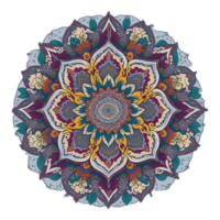 mandala design, färgrik mandala design, ai genererad png