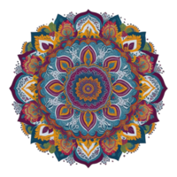 mandala projeto, colorida mandala projeto, ai gerado png