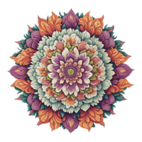 mandala ontwerp, kleurrijk mandala ontwerp, ai gegenereerd png